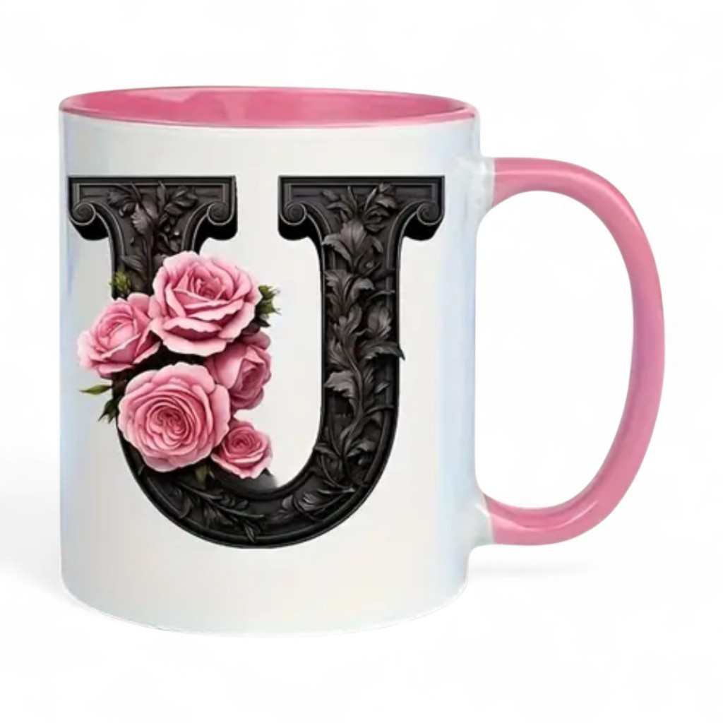 Alphabet Printed Ceramic Mug