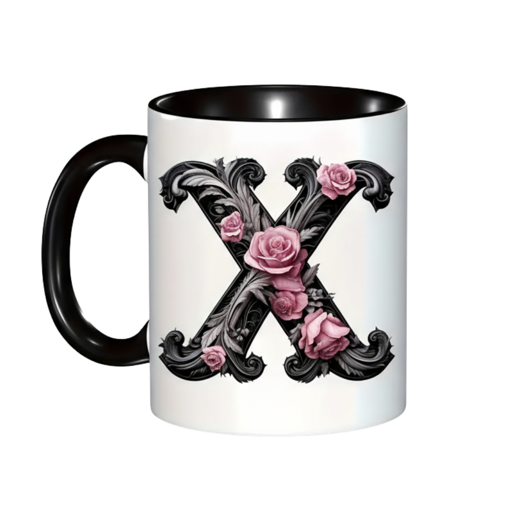 Alphabet Printed Ceramic Coffee Mug