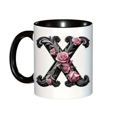 Alphabet Printed Ceramic Coffee Mug