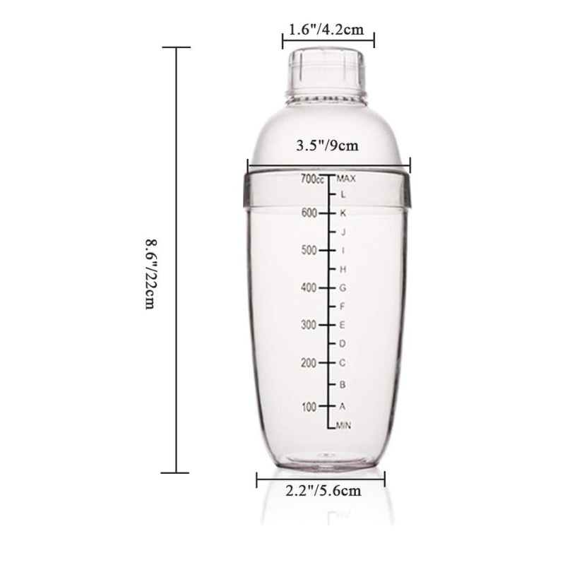 24 Oz Drink Mixer Hand Shaker Cup With Multipurpose Mixing Solution-Wine and Whiskey Decanter