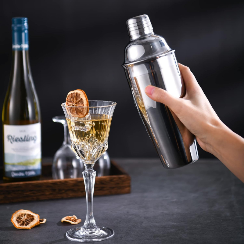 24 Oz Martini Shaker Stainless Steel Cocktail Mixer-Wine and Whiskey Decanter