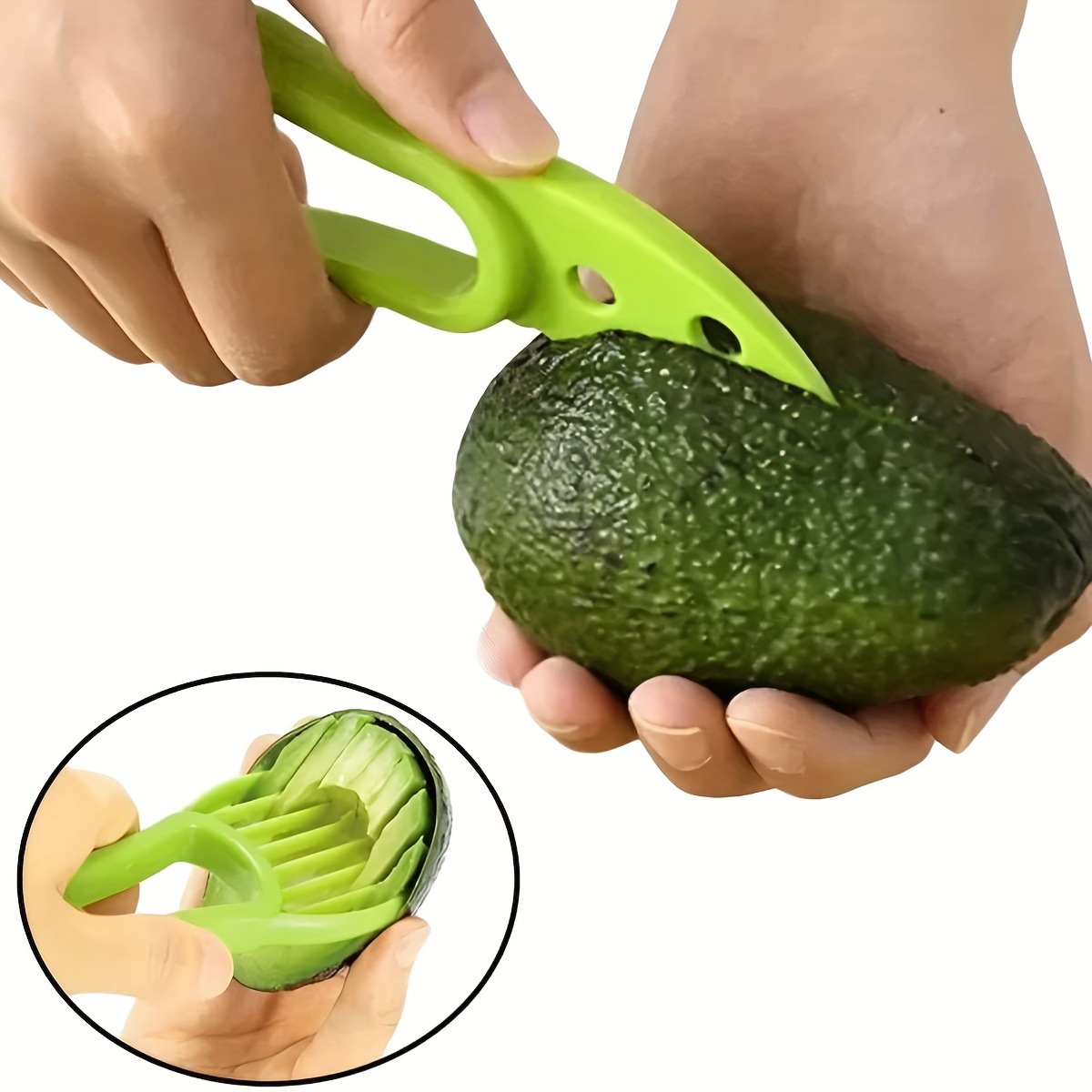 Remover & Slicer Heavy-Duty 2 in-1 Avocado Cutter with Straight Blade, Polypropylene Fruit Splitter for Hass, for & Commercial Kitchen Tool