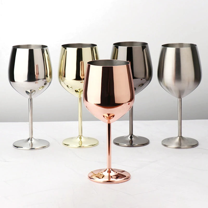 Stainless Steel Shatterproof Wine Glasses-Wine and Whiskey Decanter