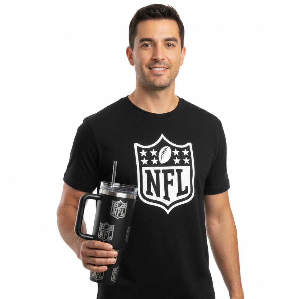 NFL Themed Travel Tumbler With Lid