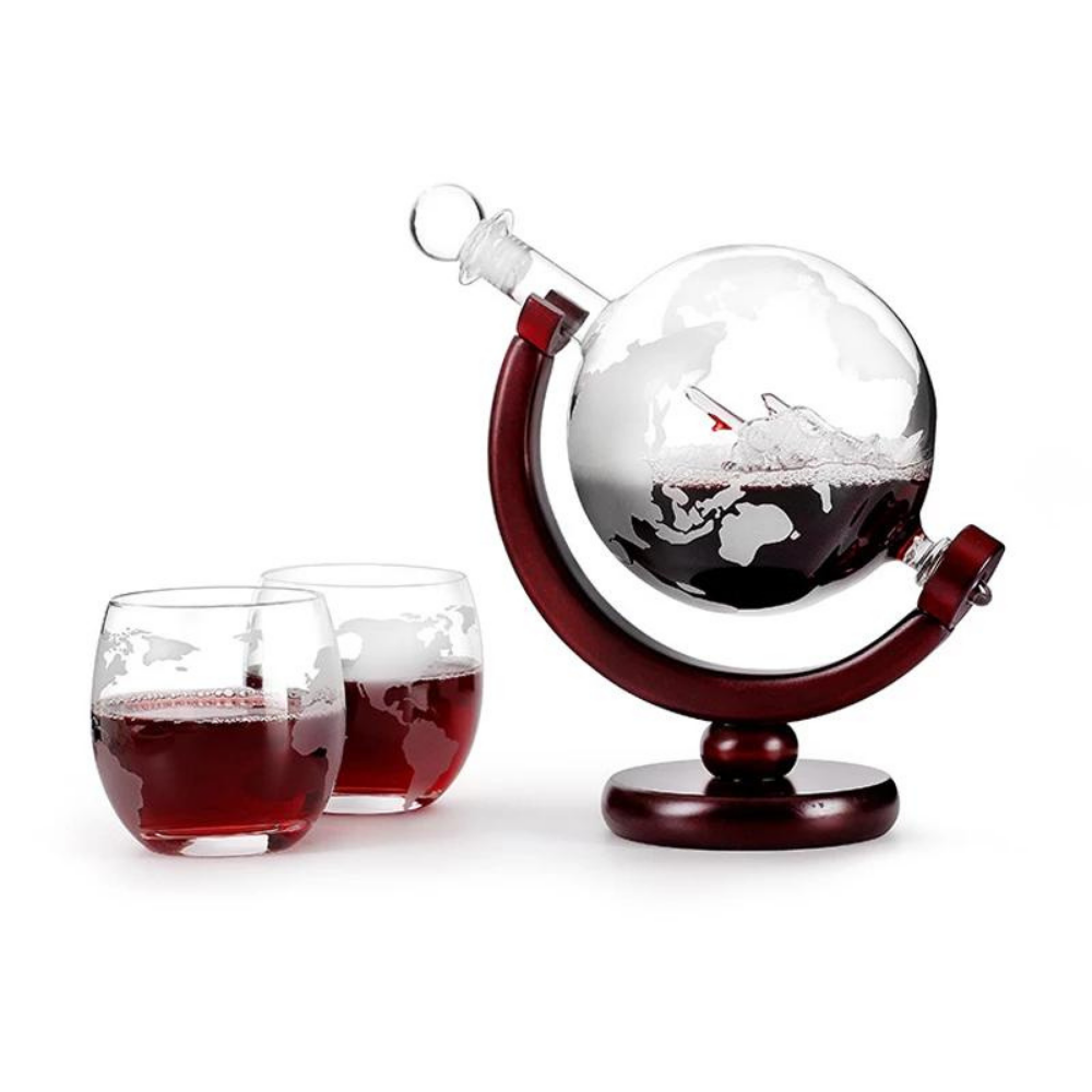 Whiskey Decanter Wine Aerator Glass Set-Wine and Whiskey Decanter