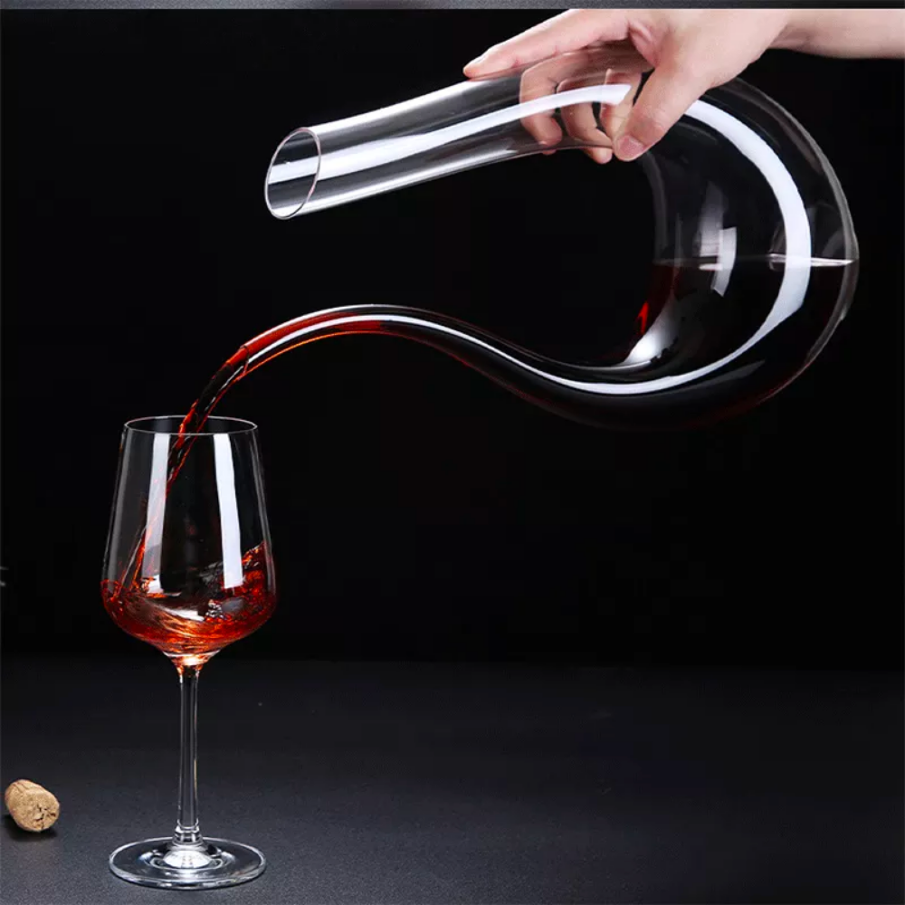 Large U-Shaped Wine Decanter