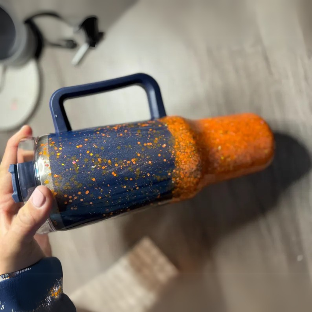 Denver Broncos Double Wall Insulated Tumbler With Handle-Wine and Whiskey Decanter