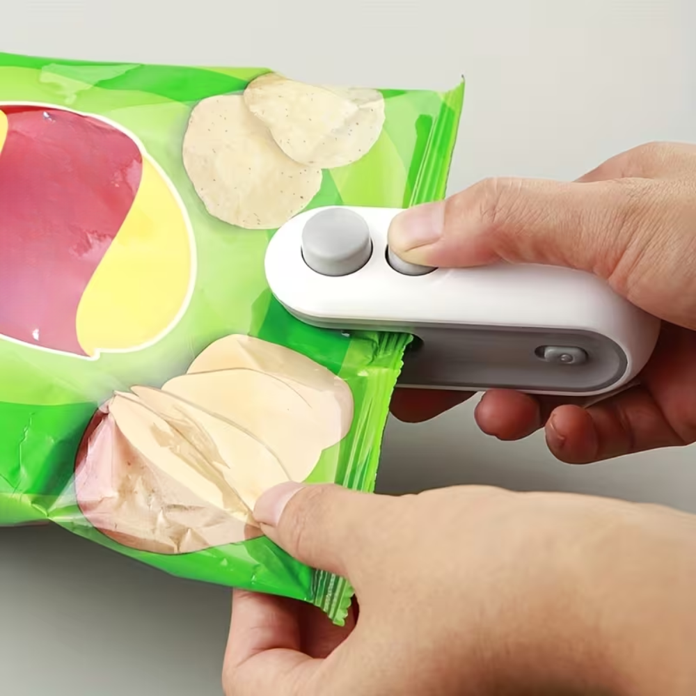 [USB Sealer Set] 2pcs Snack Bag Sealer Set | Hand-Press Magnetic Design, Built-in Lithium Battery