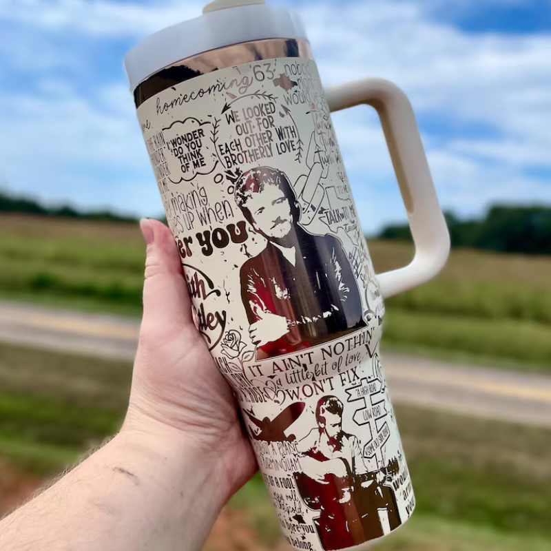 Keith Whitley Legacy 40oz Engraved Tumbler-Wine and Whiskey Decanter