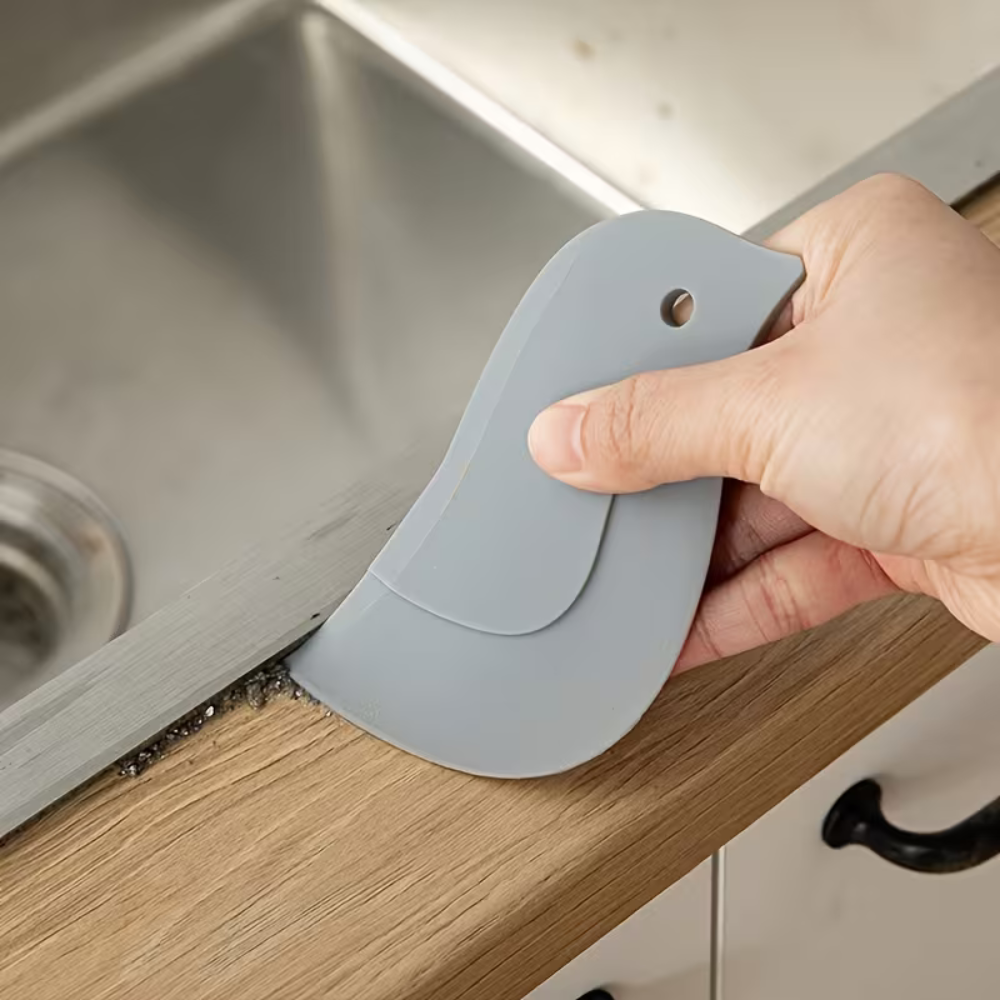 Penguin Shaped Kitchen Scraper - Cute Silicone Spatula for Baking Cooking and Cleaning