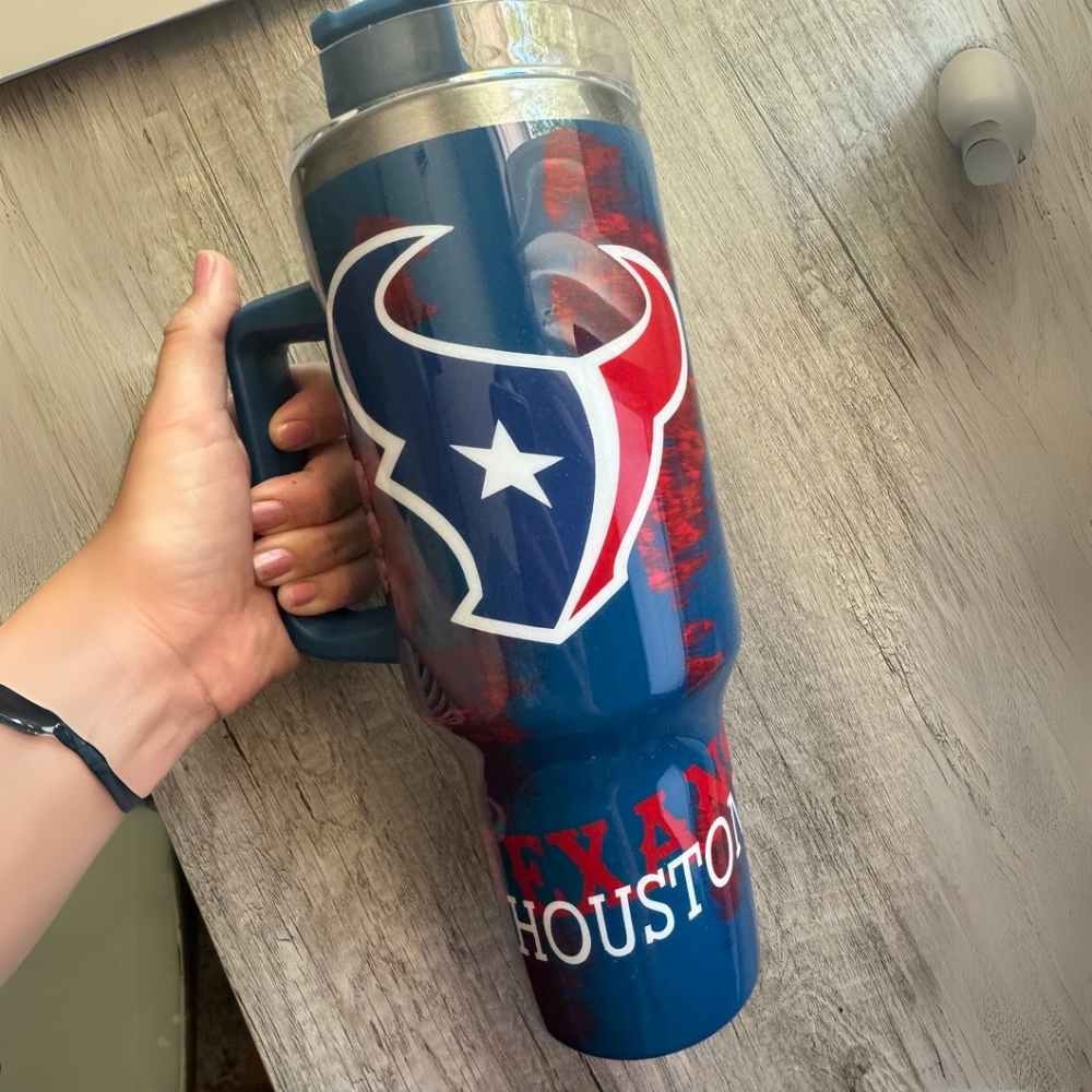 Houston Texans Printed Insulated Tumbler With Handle-Wine and Whiskey Decanter