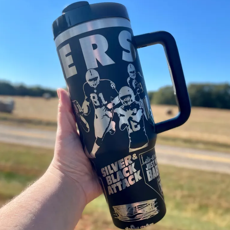 Las Vegas Raiders Tumbler – 40oz Insulated Drinkware for Fans-Wine and Whiskey Decanter