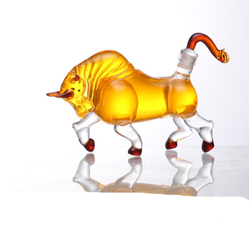 Bull Shaped Glass Decanter-Wine and Whiskey Decanter
