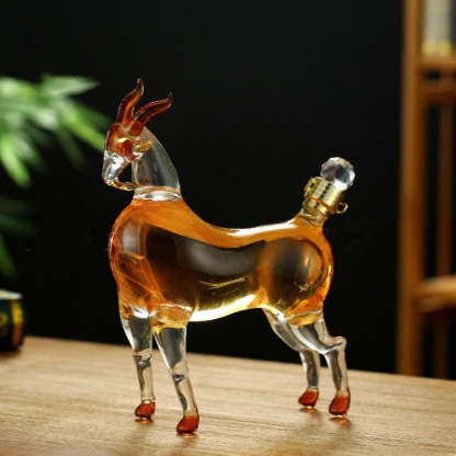 Goat Shaped Glass Decanter-Wine and Whiskey Decanter