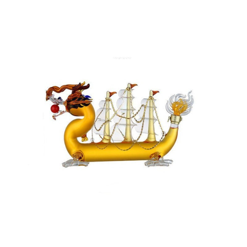 Dragon Ship Glass Decanter