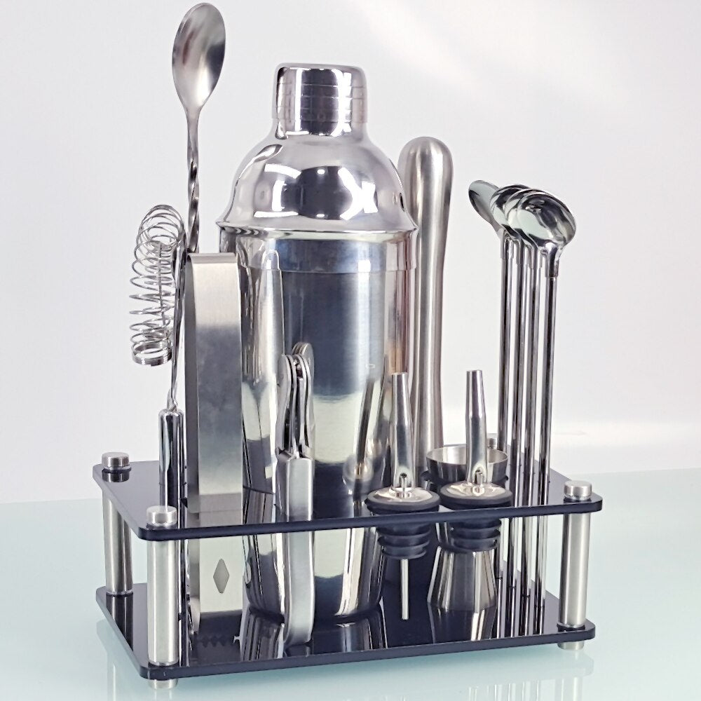 Mixology Cocktail Shaker Set-Wine and Whiskey Decanter