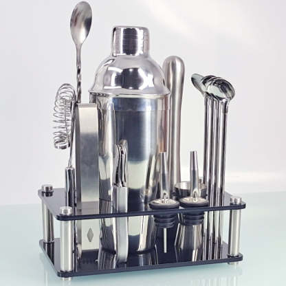 Mixology Cocktail Shaker Set-Wine and Whiskey Decanter