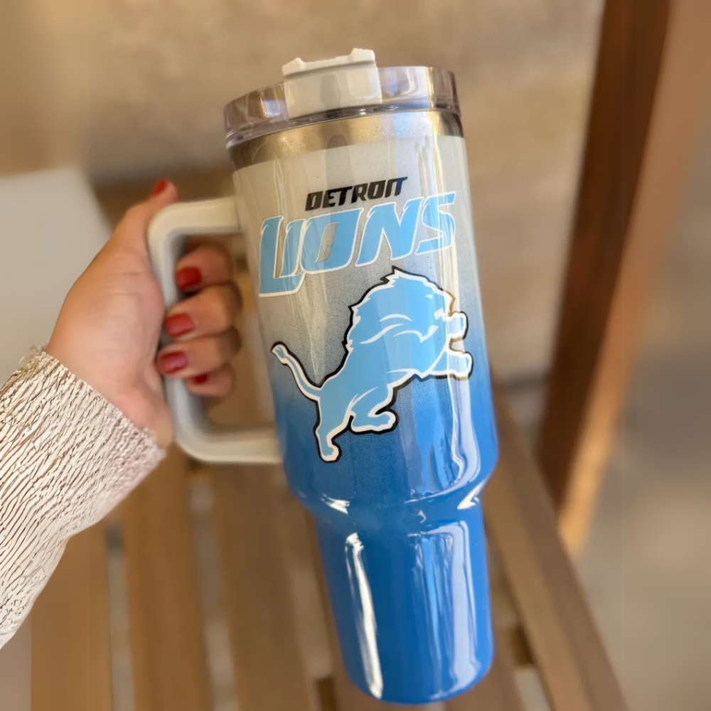 Detroit Lions Logo Printed Tumbler