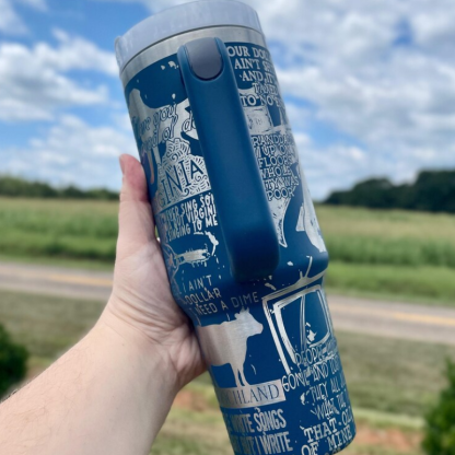 Oliver Anthony Music Tumbler-Wine and Whiskey Decanter