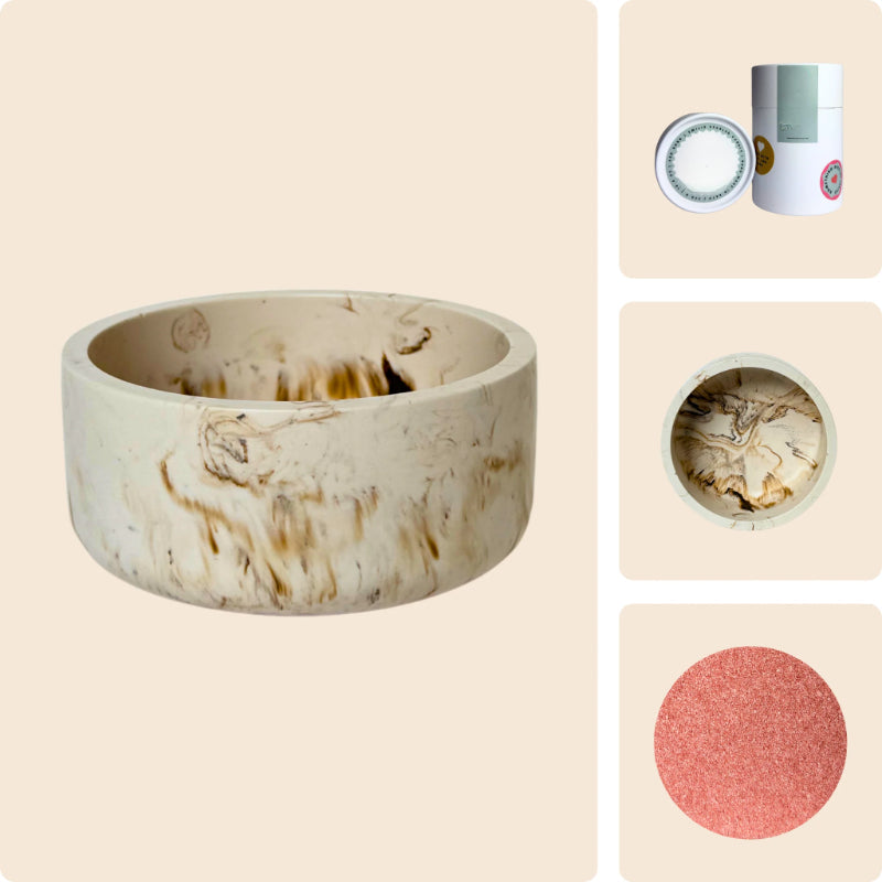 Pearled Wax Candle Gift Kit-Wine and Whiskey Decanter