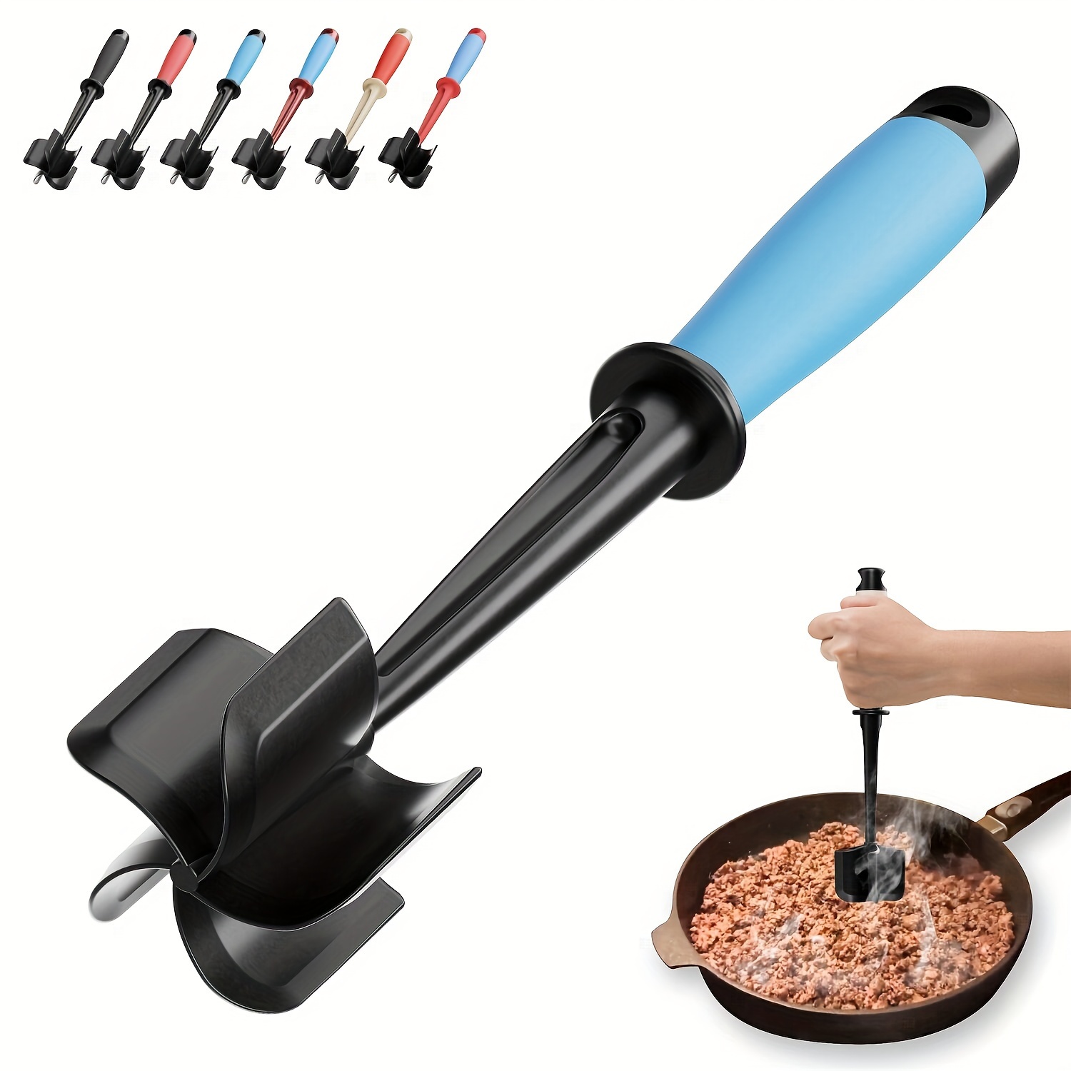 Nylon Meat Chopper Tool - Ground Beef Masher Hamburger Chopper for Cooking Kitchen