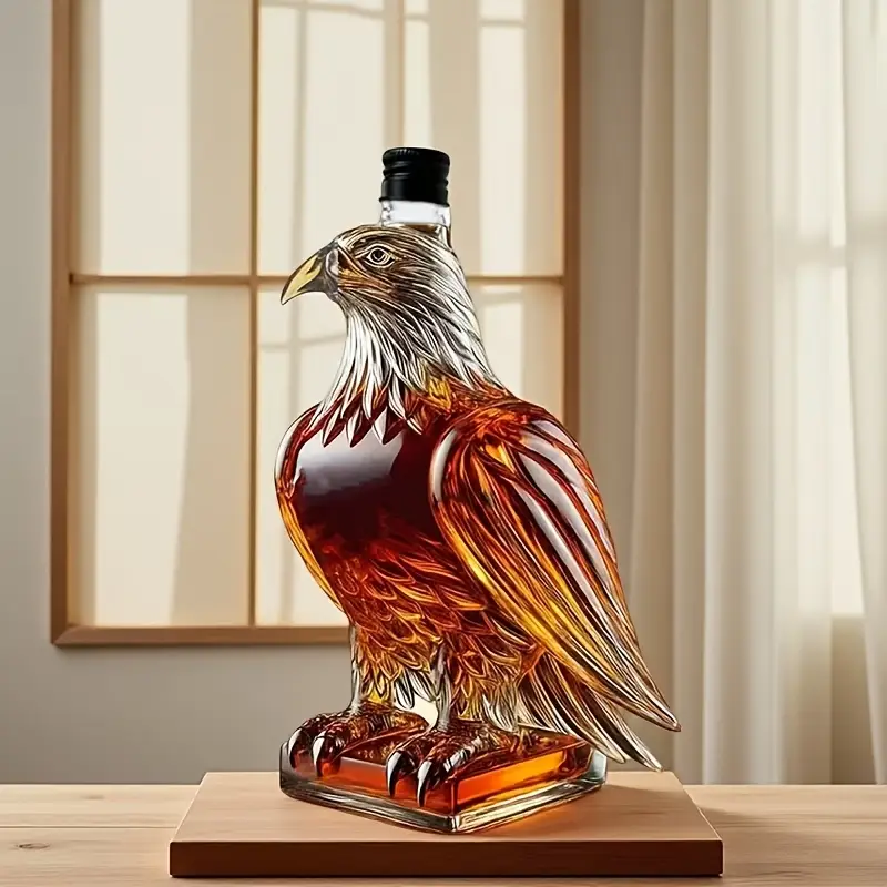 3D Eagle Shaped Glass Decanter