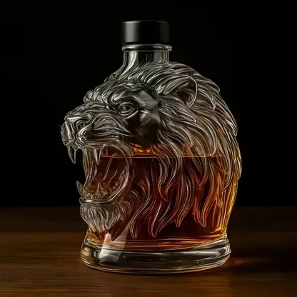 3D Lion Whiskey Decanter