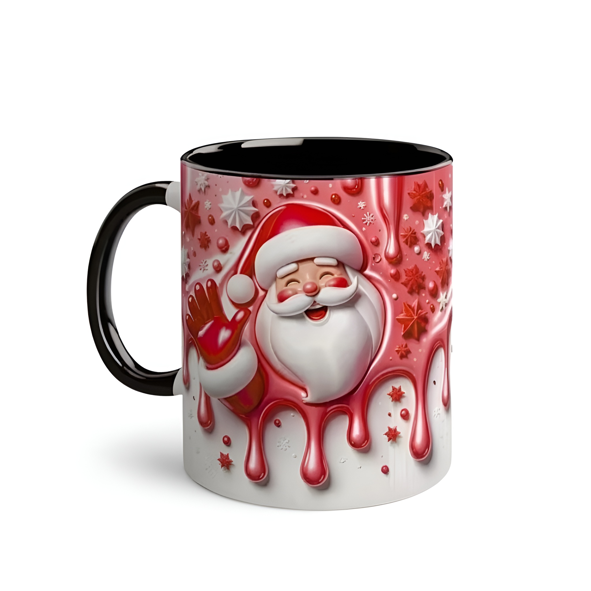 3D Santa Christmas Ceramic Coffee Mug With Realistic Santa Claus
