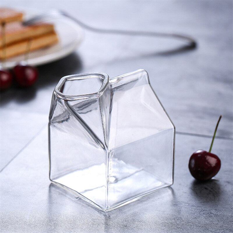 Milk Box Glass Cup-Wine and Whiskey Decanter