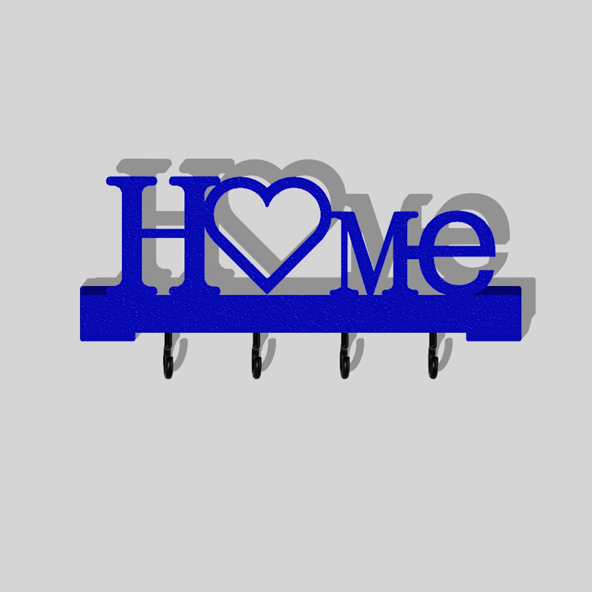 Wall Mounted Key Holder With Hooks