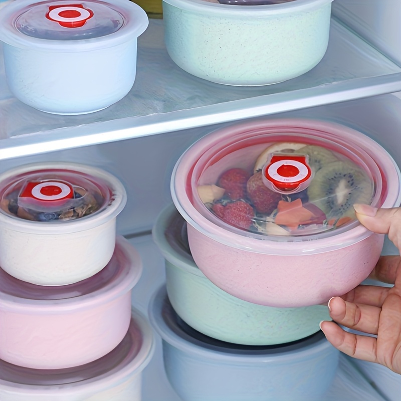 3 Piece Leakproof Food Storage Containers Set with Lids - BPA Free Kitchen Meal Prep