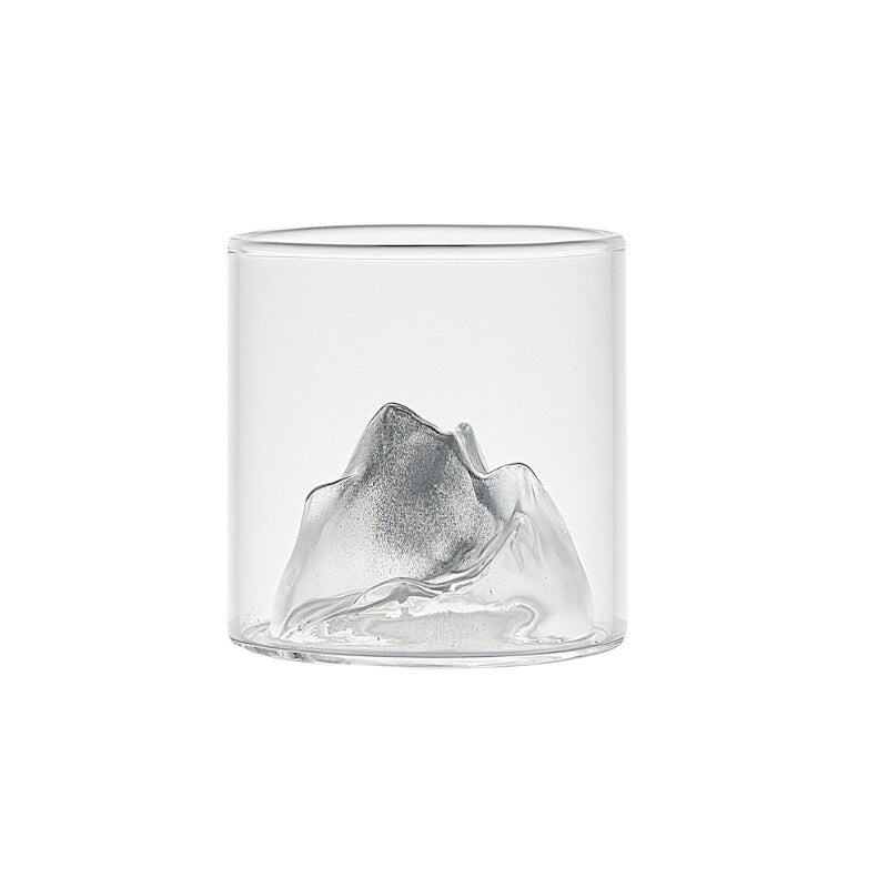 Mountain Shaped Glass Cup-Wine and Whiskey Decanter