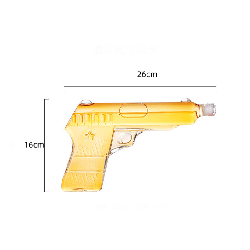 Pistol Shaped Glass Decanter-Wine and Whiskey Decanter