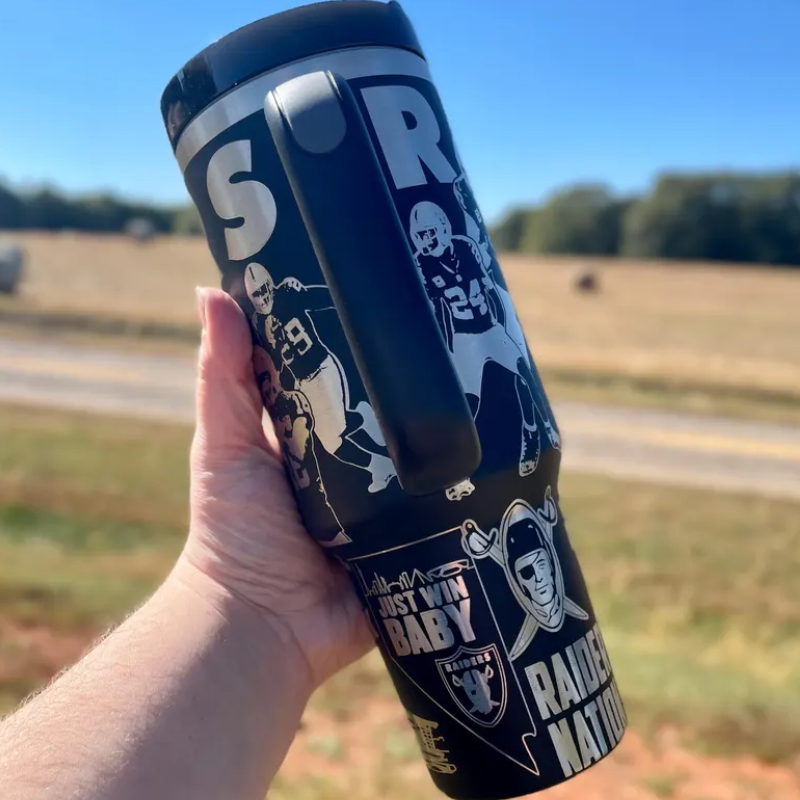Las Vegas Raiders Tumbler – 40oz Insulated Drinkware for Fans-Wine and Whiskey Decanter