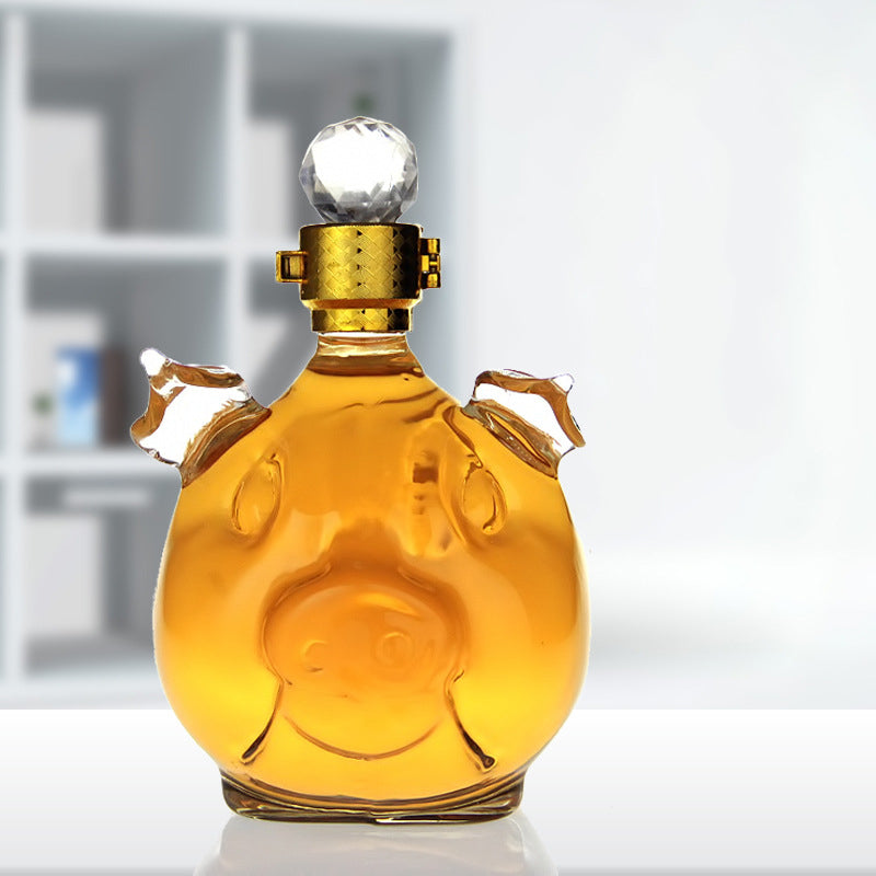 Pig Shaped Glass Decanter
