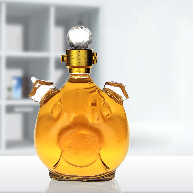 Pig Shaped Glass Decanter-Wine and Whiskey Decanter