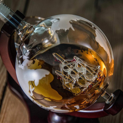 Globe Ship Whiskey Decanter-Wine and Whiskey Decanter