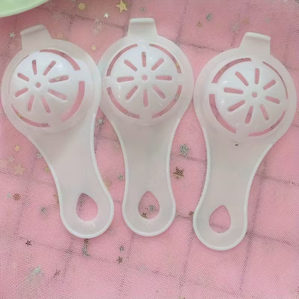 Egg Separator 3 Pack - Egg White Yolk Filter Tool, BPA Free Plastic Egg Strainer for Baking & Cooking