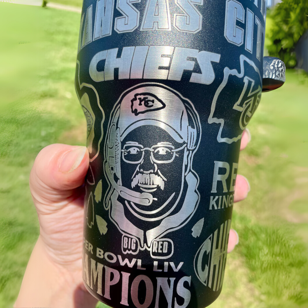 Kansas City Chiefs Tumbler – Double-Wall with Spill-Resistant Lid-Wine and Whiskey Decanter