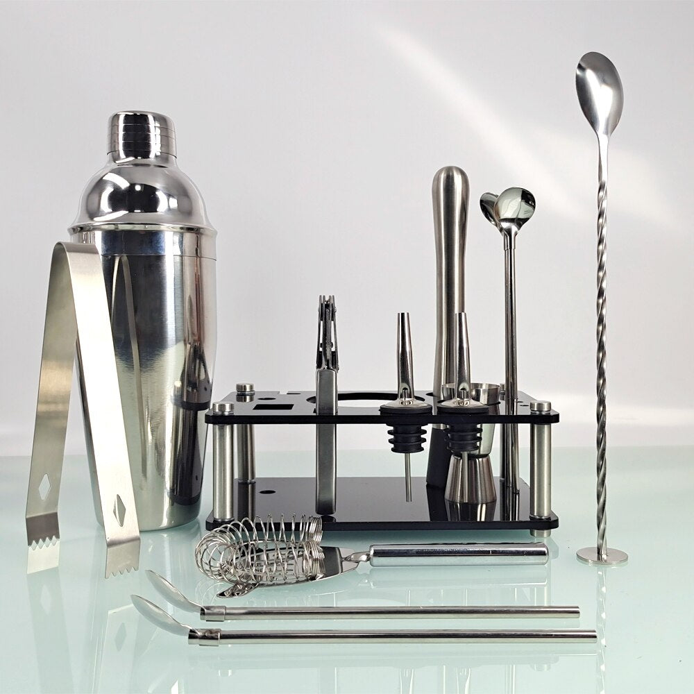 Mixology Cocktail Shaker Set-Wine and Whiskey Decanter