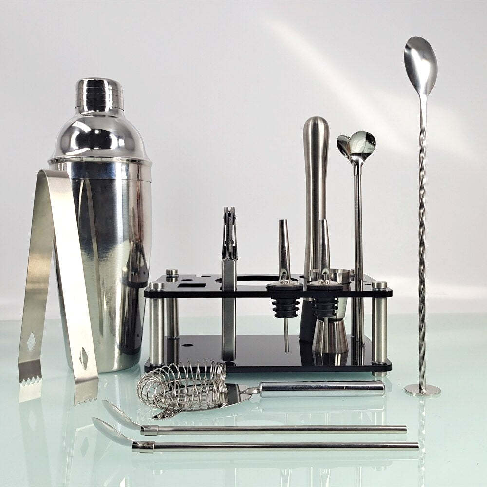 Mixology Cocktail Shaker Set-Wine and Whiskey Decanter