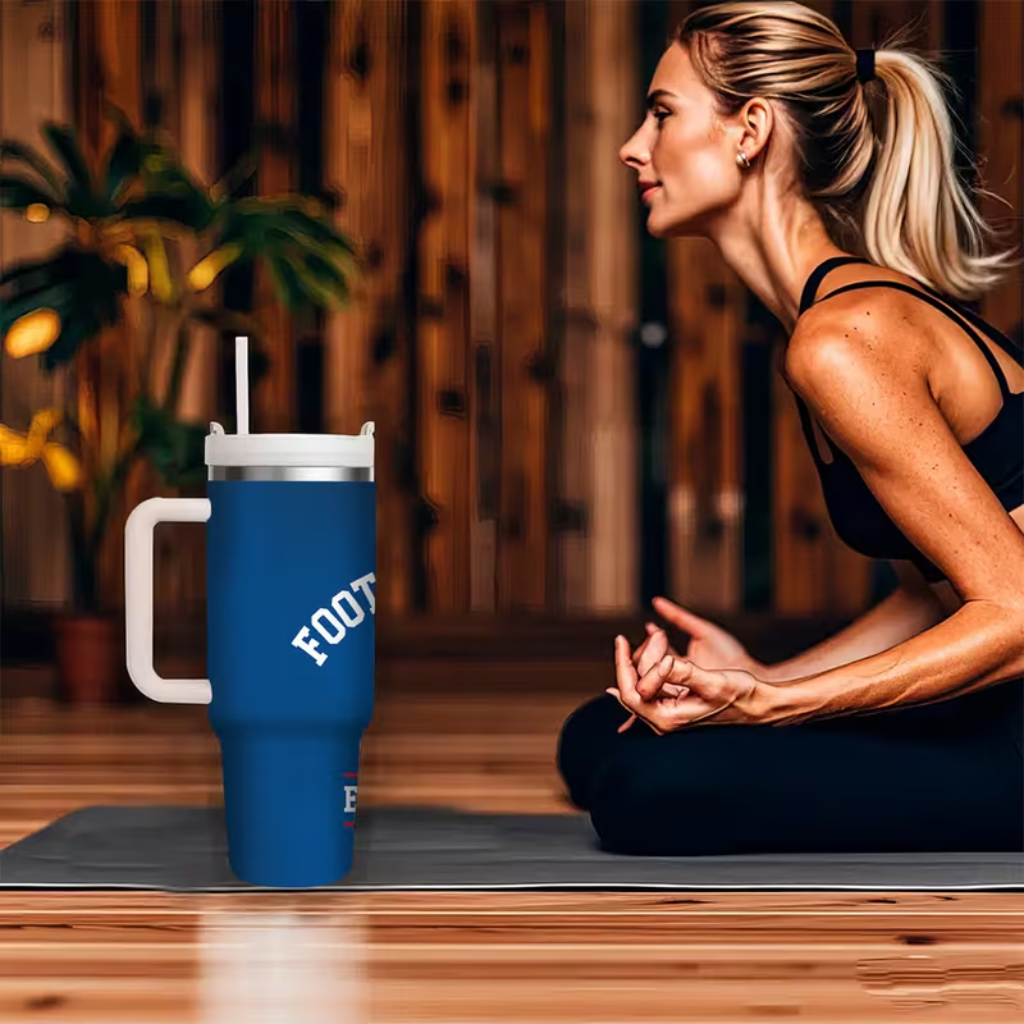 Buffalo Bills Football Team Themed 40oz Travel Tumbler With Straw