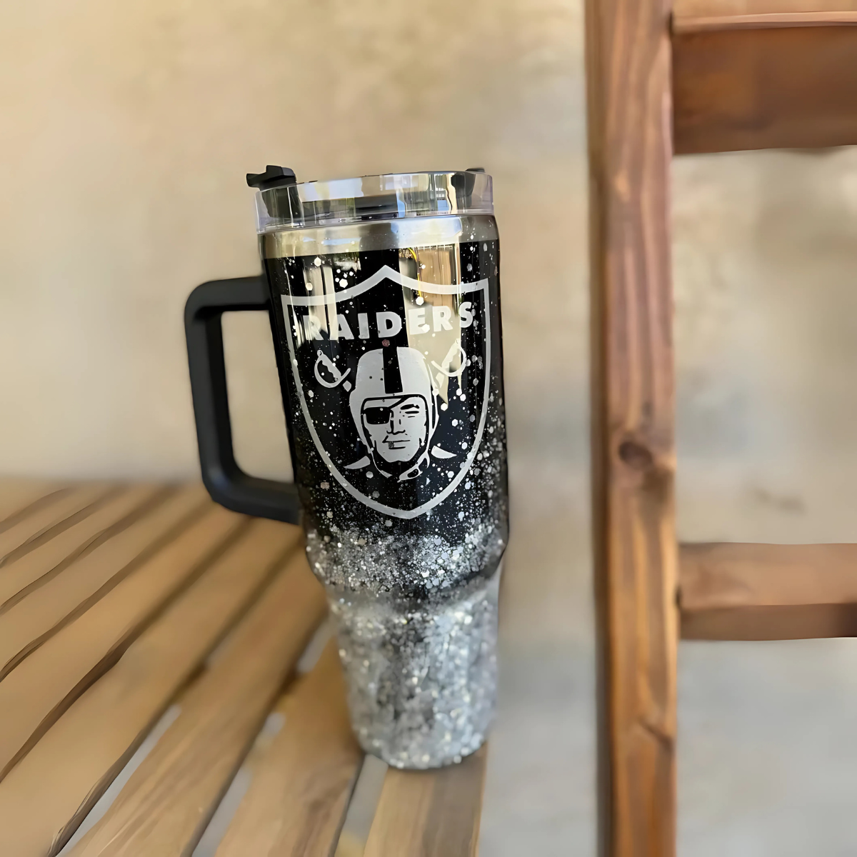 Las Vegas Raiders Double Wall Insulated Tumbler-Wine and Whiskey Decanter