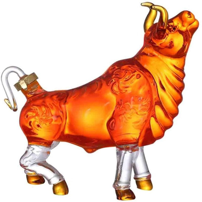 Charging Bull Glass Decanter-Wine and Whiskey Decanter