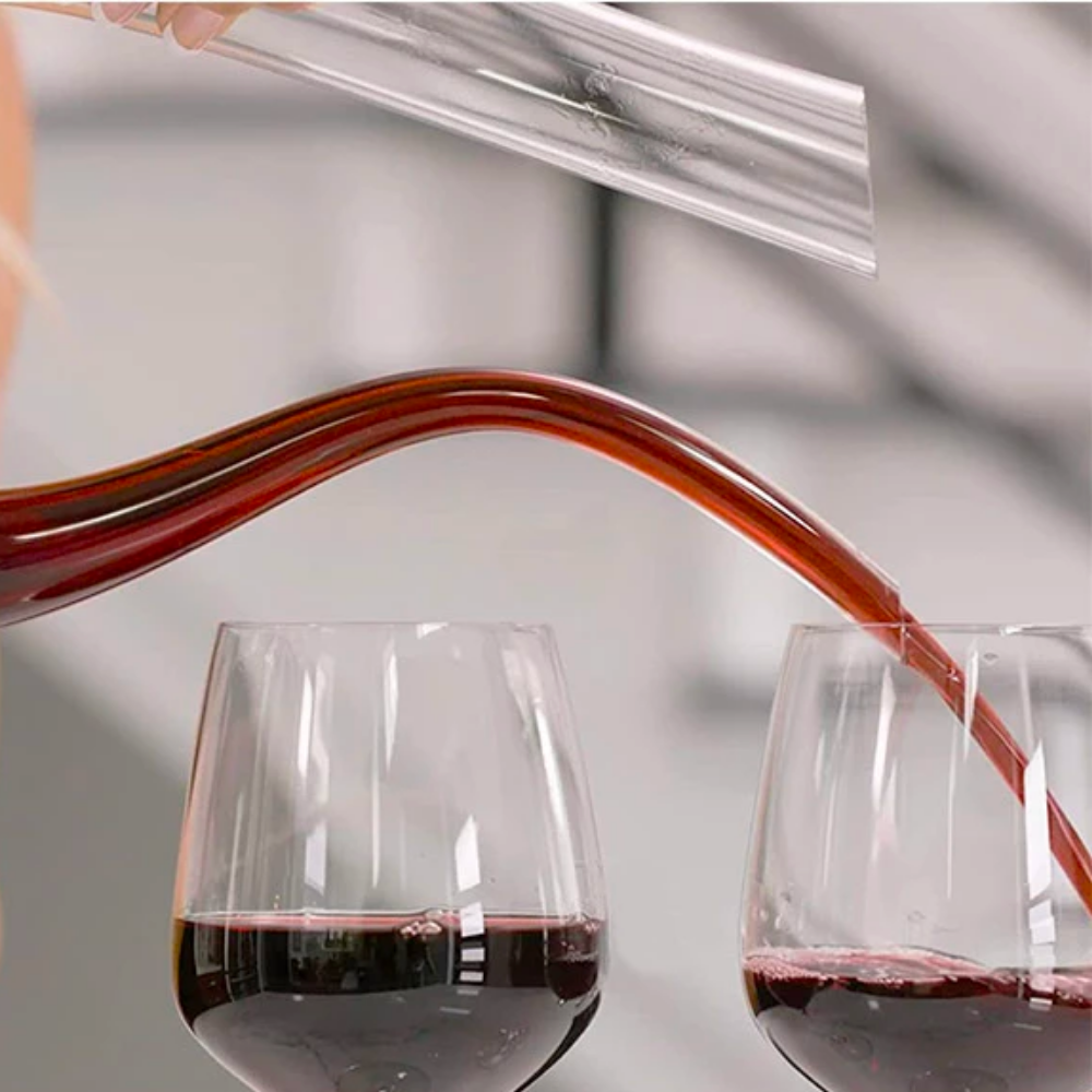 Crystal Clear U-Shaped Wine Decanter