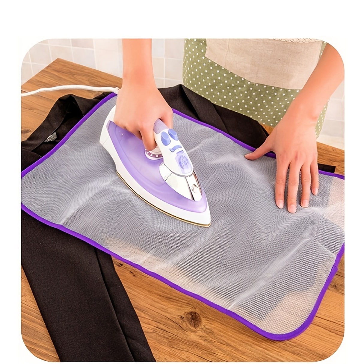 Heat Resistant Ironing Board Mesh Pad - Protective Pressing Cloth for Delicate Fabrics & Garments