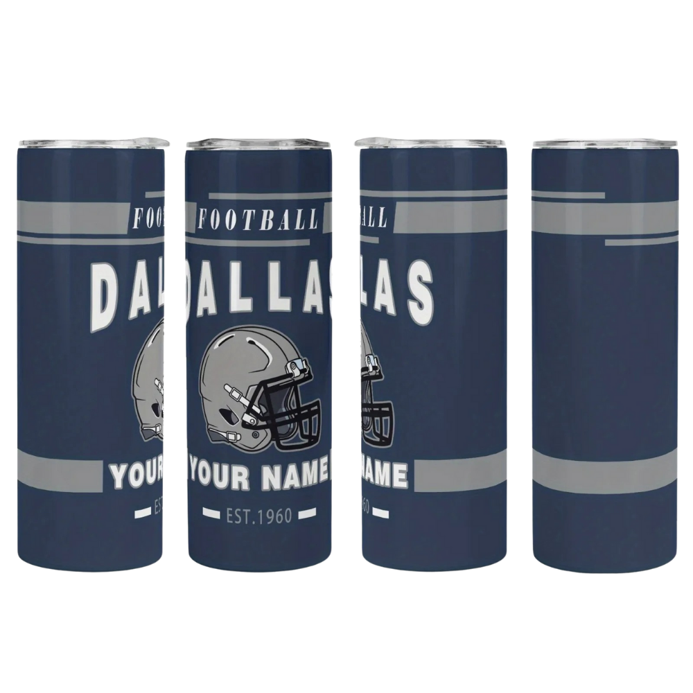 Custom Dallas Cowboys Football Themed Travel Tumbler