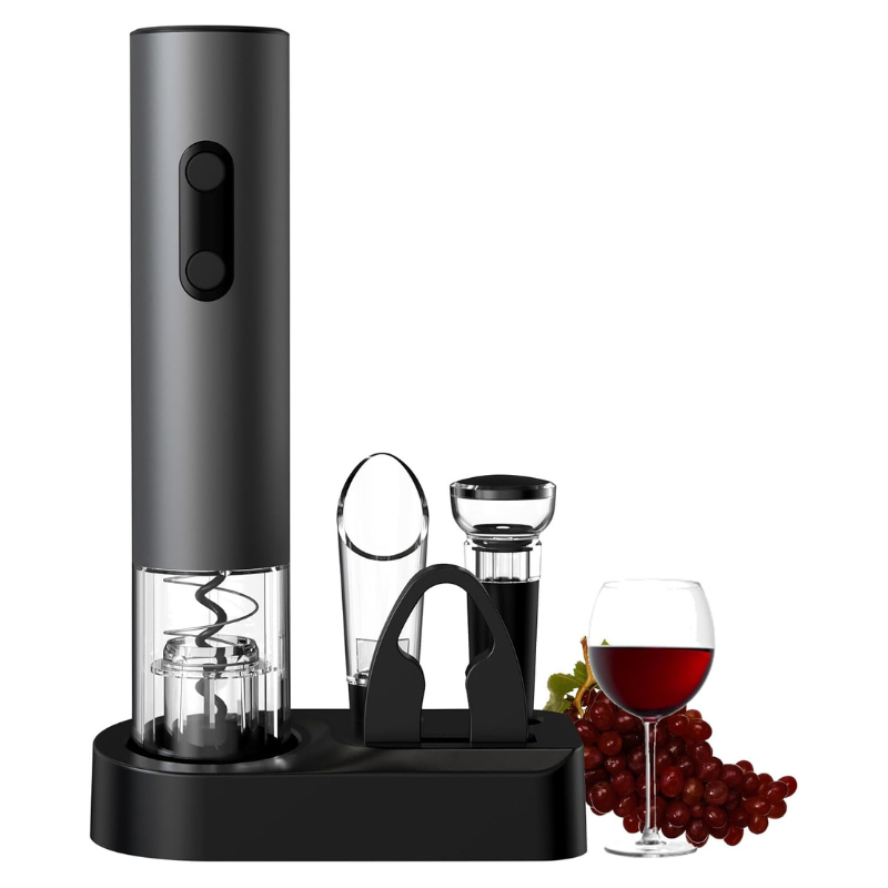 4 In 1 Wine Opener Set Uncork Pour And Preserve Effortlessly-Wine and Whiskey Decanter