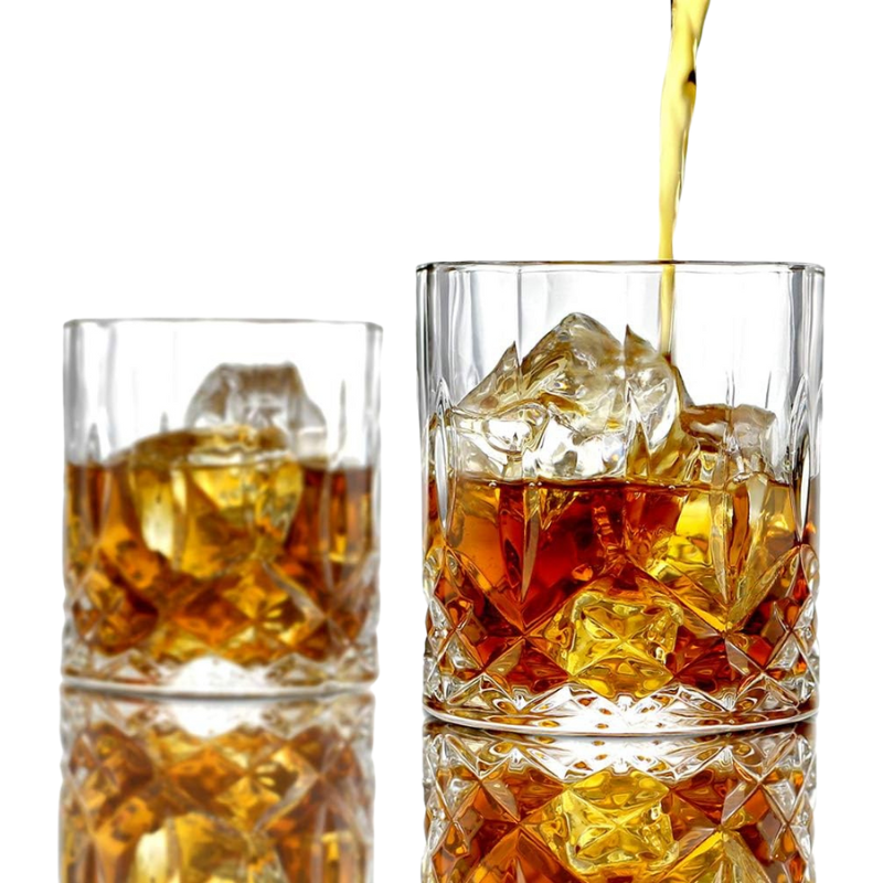 Whiskey Decanter Gift Set With Four Matching Glasses-Wine and Whiskey Decanter