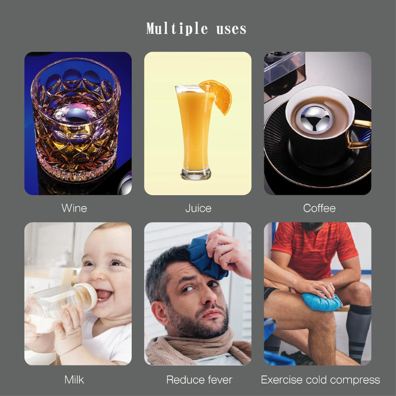 4-Piece Ball Shape Whiskey Stones Set With Coasters And Tongs